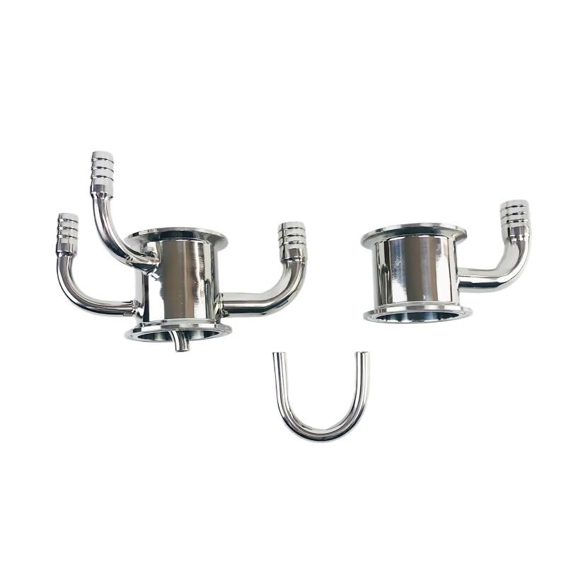 Kit de extracción de acero inoxidable 304, brida de 2 "(51mm) OD64mm con conector de manguera, componente de laboratorio Industrial(Set)