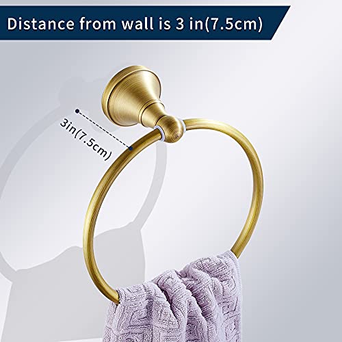 Leyden Antique Brass Toilet Paper Holder Towel Ring 2 Pieces Set Tissue Roll Retro Ancient #TOP2