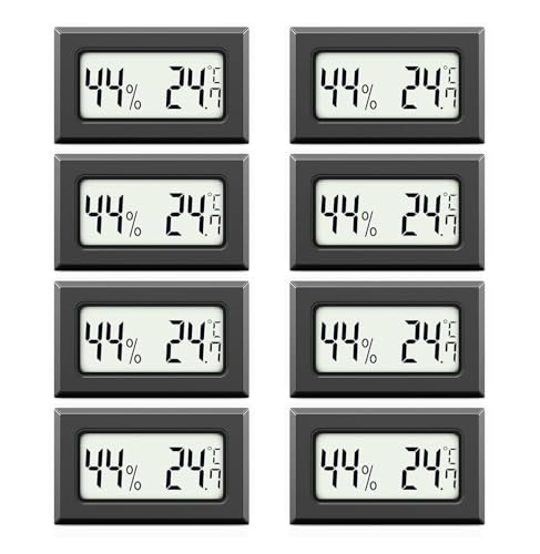 MAVORI® 8 x Thermo Hygrometer mini digital - 2 in 1 Temperatur und Luftfeuchtigkeitsmesser - Mini Thermometer und Hydrometer Feuchtigkeit digital - präzise Messwerte - inkl. Batterien MAVORI® 8 x Thermo Hygrometer mini digital - 2 in 1 Temperatur und Luftfeuchtigkeitsmesser - Mini Thermometer und Hydrometer Feuchtigkeit digital - präzise Messwerte - inkl. Batterien