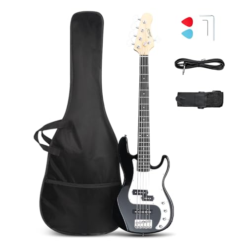 Glarry 5 String Electric Bass Guitar, Full Size Right Handed Rosewood Fretboard Bass Kit with Strap,...