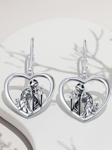 LILALO Nightmare Earrings Sterling Silver Nightmare Jewelry Skull Heart Earrings4