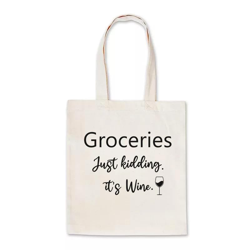 New Spirit Original Groceries, just kidding it's wine tote bag cotton shopper