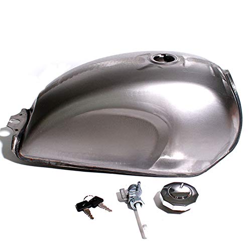 AKDSteel 9L Universal Motocicleta Gas Combustible Tanque Caja de Aceite Crudo Metal Desnudo Cafe Racer Scrambler para CFMOTO Mandrill Prctico Accesorio para automviles