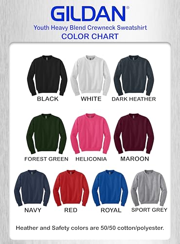 Gildan Custom Youth Sweatshirt - Personalized Crewneck Sweatshirt for Kids Boys Girls Children – Customized Fleece Pullover3