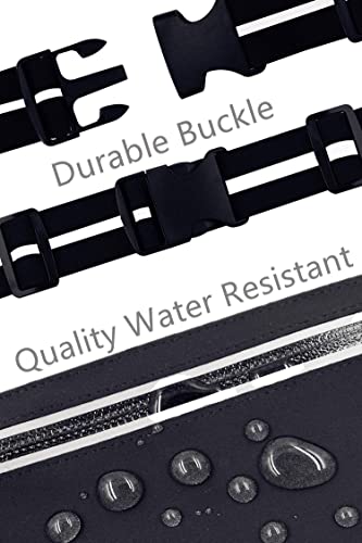 Fitter's Niche Ultraslim Fanny Waist Pack – Water Resistant Bag, Reflective Elastic Belt – Fit 24 To 43Inch Waists, Holds Phones Up To 6.7Inch – Ideal For Indoor & Outdoor Workouts, Exercises & Trips #TOP7