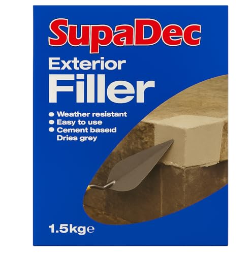 SupaDec Exterior Powder Filler 1.5kg | Weather Resistant Outdoor Wall & Masonry Filler | Crack & Hole Repair, Smooth Sandable Finish, Long Lasting Strength