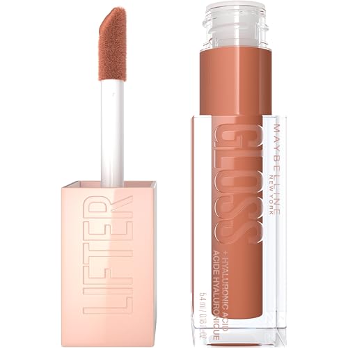 Maybelline New York Lifter Gloss Honeyd Hydrating Lip Gloss with Hyaluronic Acid 027 Toffee 5.4ml