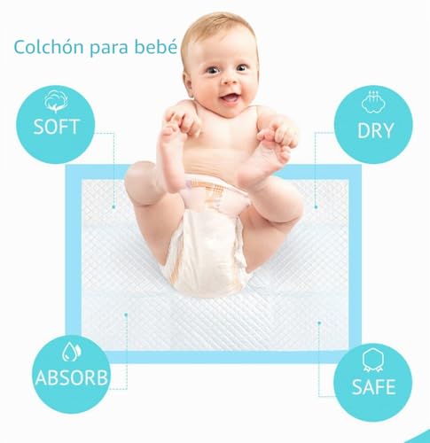 Miniatura 2 de Almohadilla Desechable Para Bebé, 100 Unidades, Almohadilla Cambiadora De Incontinencia, Pañales Para Recién Nacidos, Suaves, Transpirables, Impermeables, A Prueba De Fugas, Absorción Rápida, 13 X 18