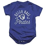 Seton Hall University Official Pirates Unisex Infant Snap Suit for Baby,Royal Blue, 6 Months