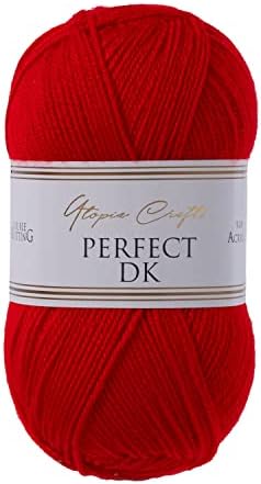 Utopia Crafts DK Double Knitting Yarn, 100g (Light Grey Heather)