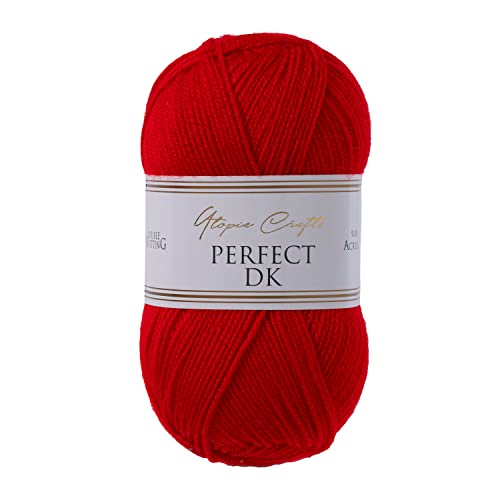 Utopia Crafts DK Double Knitting Yarn 100g (Red)