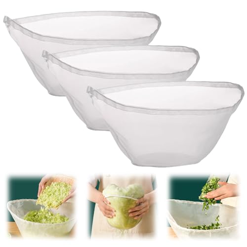 Soy Milk Bag Cheesecloth Bags,2025 New Cheese Cloth Bag for Straining,Reusable Straining Bags for Cooking Baking Juicing (3, Large)