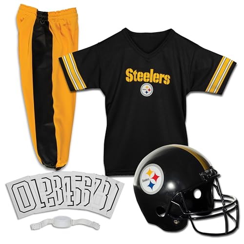 Catálogo para Comprar On-line Chaquetas de traje y americanas para Niño disponible en línea para comprar. 42 Franklin Sports Set de Uniforme Juvenil de Lujo Autorizado por el Equipo NFL (Liga Nacional de Fútbol Americana). Pittsburgh Steelers Mediano 2.40 pounds