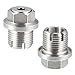 X AUTOHAUX 1 Set M18.1-1.5 x 15mm Oversize Piggyback Oil Drain Plug Stainless Steel Self Tapping Oil Pan Thread Repair Kit for Car Motorcycle Silver Tone