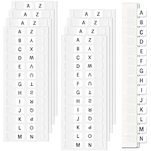 Aixoom A-Z Small Alphabet Index Tabs Self-Adhesive A-Z Letter Index Tabs Transparent Permanent Alphabetical Stickers for Notebooks Dictionary Files 208