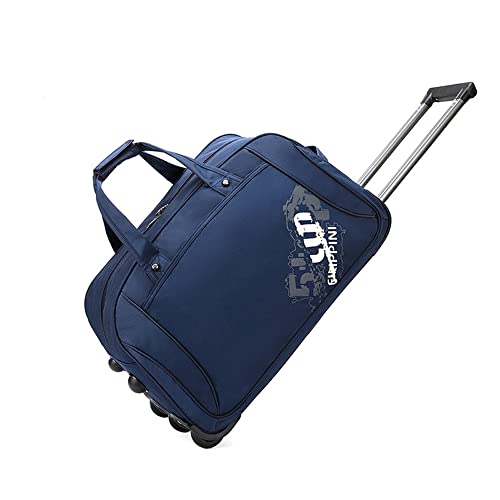 Mala de Viagem Oxford com rodinhas, bolsa de negócios unissex, bolsa de viagem de grande capacidade a bordo (Azul, G)