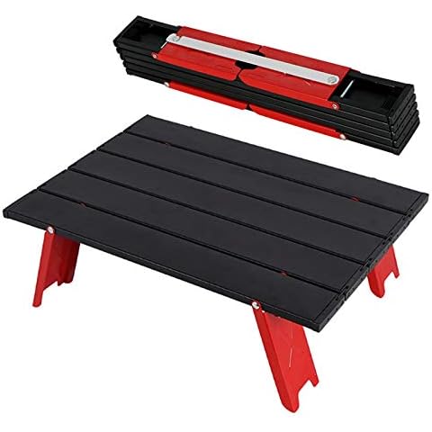 Lywencom Folding Table,Portable Foldable Camping Table Beach Table, Compact Multi-Function Table, Aluminum Table Top, Suitable for Outdoor, Camping, Stacking, Barbecue, Beach, Fishing Cover