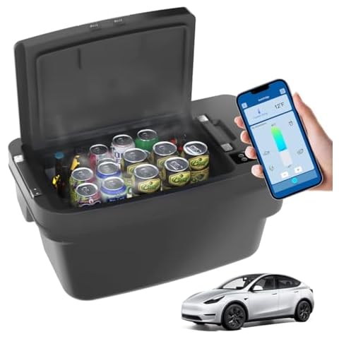 ACOPOWER TesFridge 35 Quarts Car Refrigerator for Tesla Model Y, 12V Portable Fridge Compressor Cooler, -4°F to 68°F, for Outdoor, Travel, Camping, Picnic Cover