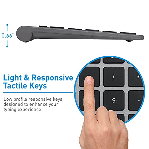 Macally BTNUMKEY22 22 Keys Bluetooth Wireless Number Pad For Laptop And Desktop -10 Key Bluetooth Numeric Keypad thumb #7