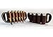 6 Round Cartridge Holder Leather Belt Slide On Ammo Loops 45 Long colt 30-30 357 Handmade in the USA (.50 Cal (4 Rounds), Black Thread, Chocolate)