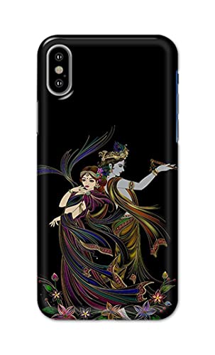 Image of Lord Radha and Krishna Hard Back Case Cover for Apple iPhone X /iPhone 10 / iPhone Ten /iPhone Xs Back Cover -(J5) VNS2223