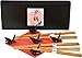 5 piece Crane Chopstick Set w/ Rests BLK