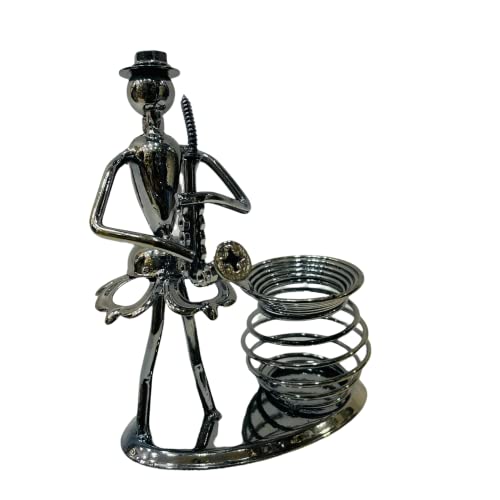 Image of AUGEN Metal Pen Stand Decorative Design Stationery Holder | Gift Item | Table Top Decor (7469D)(16.5CM)