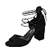 Covermason Zapatos Sandalias mujer verano 2018, boca de pescado de tacón alto para mujeres(35EU,Negro)