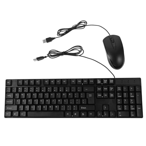 Teclado y ratón silenciosos STOBAZA con cable de alta resistencia para tu escritorio diario