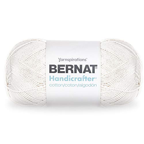 Image of Bernat Handicrafter Cotton Yarn, 14 oz, 100% Cotton, Ball Off White
