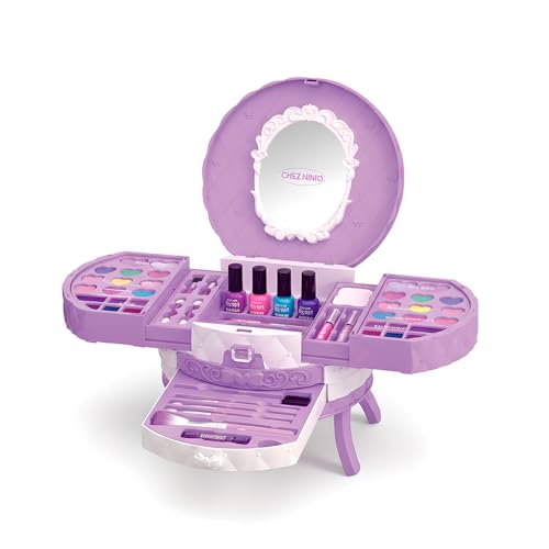 Kit Maquiagem Infantil Lavável Completo para Meninas. Brinquedo Seguro, Prático de Remover com Água. Perfeito para Crianças com Acessórios Divertidos