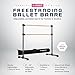 VITA Barre Portable Freestanding Double Ballet Barre, Prodigy, 4 Ft Bars, Dark Mystic Gray, with Bag | Adjustable Height, USA Made, Home or Gym Exercise Equipment, All Ages | Dance, Fitness, Pilates