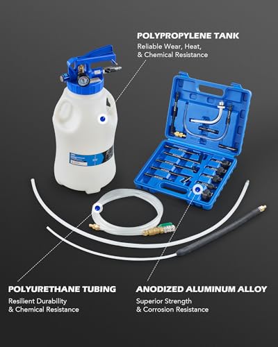 Orion Motor Tech FBA-BBTC004N1 Oil Extractor Pump And Dispenser Tool Kit, 10L Pneumatic Transmission Fluid Bleeder Set thumb #6