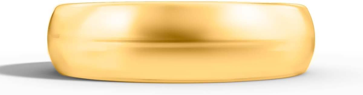 MauliJewels 10K Gold Wedding Band Rings for Men & Women – 3MM 4MM 5MM 6MM Plain Gold Bands – Rose, White & Yellow Gold – Classic Comfort Fit Unisex Rings