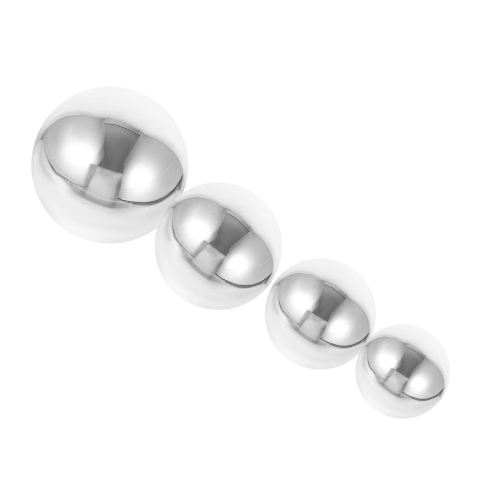 Abaodam 2sets Gazing Mirror Globe Stainless Steel Mirror Balls Decorative Balls for Bowls 4pcs*2