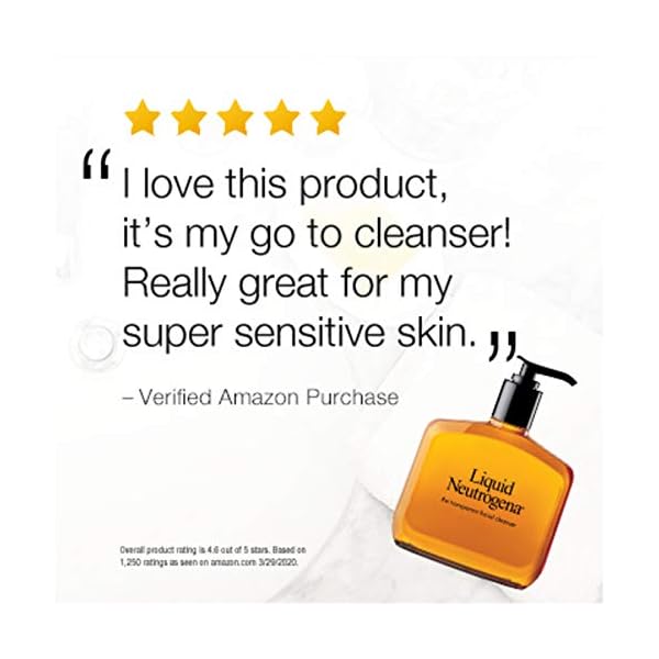 Neutrogena-Unscented-8-Fl-Oz Neutrogena Liquid Fragrance-Free Gentle Facial Cleanser with Glycerin, Hypoallergenic & Oil-Free Mild Face Wash Unscented, 8 Fl Oz
