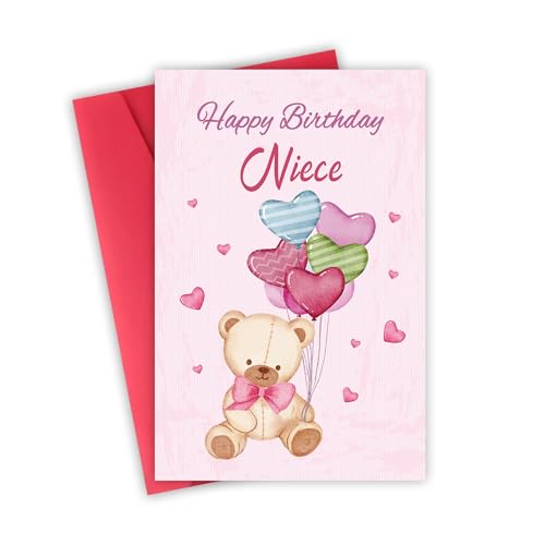 CutePoem Niece Birthday Card, Birthday Cards & Gifts for Niece from Uncle Aunt.