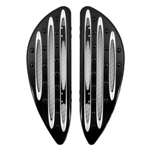 Motorcycle Driver Front Floorboard Passenger Rear Footpeg Black/Chrome Footrest Pedal Fit For Harley Touring Fit For Softail Sportster(Floorboard Set A)