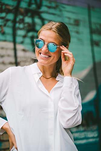 Revo Sunglasses Atlas: Polarized Crystal Glass Lens Filters Uv, Square Frame With Double Bridge, Crystal Clear Frame With H2O Blue Lens #TOP3