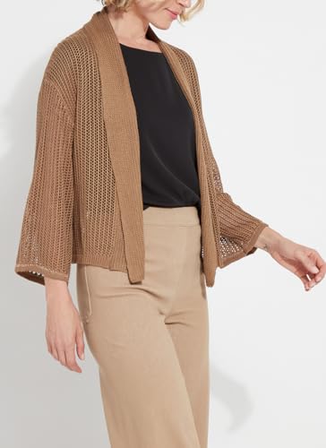 Lyssé Harper Linen Cardigan – Mesh Cardigan for Women and Open Front Cardigan Sweater with Long Sleeves4