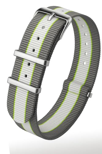 Saat, 18 mm-20 mm-22 mm-24 mm Nato Kumaş Tekstil Kordonu Kayışı N32NYL3-Gyw