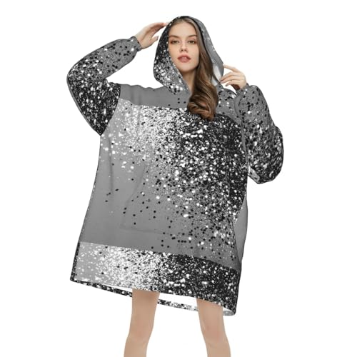 Sweat à capuche couverture gris argenté, l'idée cadeau cocooning originale