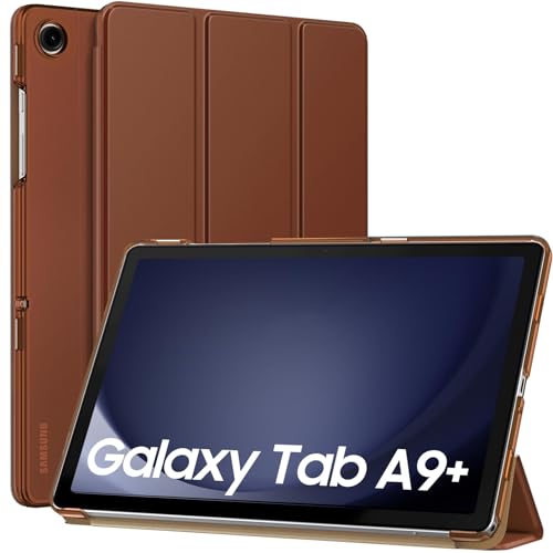 Image of MoKo Case for Galaxy Tab A9+ /A9 Plus 11 inch 2023, Slim Stand Protective Smart Cover with Hard PC Translucent Back Shell for Tab A9 Plus Tablet (SM-X210 /X216 /X218), Auto Wake /Sleep, Brown