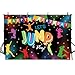 MEHOFOND Jump Party Birthday Photography Studio Backgrounds Let's Jump and Play Jump Theme Birthday Party Decorations Flip Jump Tumble and Play Boys Girls Neon Glow Banner Photo Backdrops 7x5ft