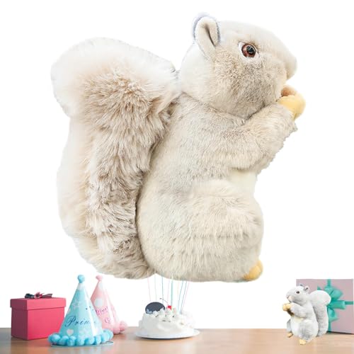 Squirrel Feip, Animales llenos de ardillas | Peluche para animales de ardilla grande cola, 20 cm / 7,8 pulgadas Squirrel Feip, animal relleno de ardilla - Peluche para animales de ardilla grande