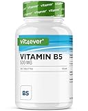 vit4ever Vitamin B5 (Pantothensäure) - 500 mg - 365...