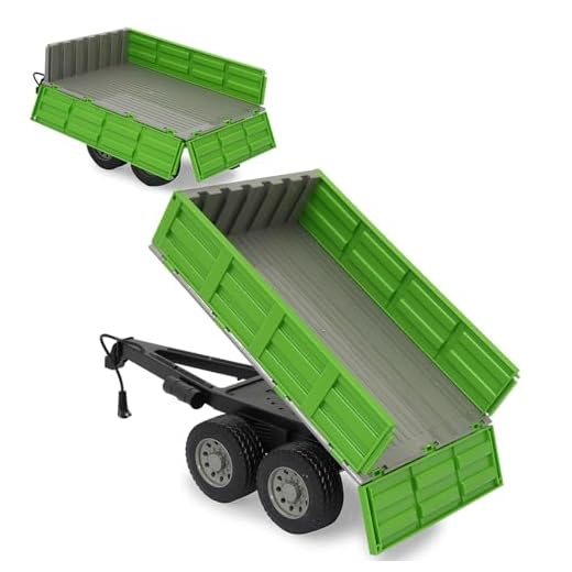 Jamara 412412 Kipper für Fendt 1050-ferngesteuerte Kippmulde hoch/runter, Anhängerkupplung vorne, Klappbare Bordwände, bunt