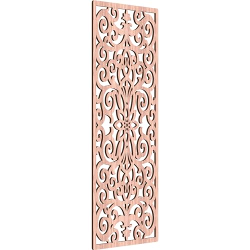 Image of Buel Decorative Pierced Fretwork Wood Wall Panels, 23 3 /8 inchW x 59 3 /8 inchH x 3 /8 inchT, Walnut