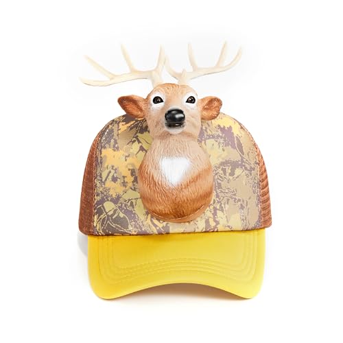 Image of 3D Animal Trucker Hat, Funny Novelty Mesh Snapback Cap for Men & Women