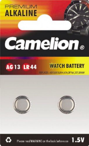 Pila a bottone AG13/LR44/1,5 V BP2 1 Alkal. 2 Blister came Lion